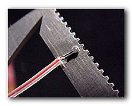 Thermocouple welded to hot bar thermode